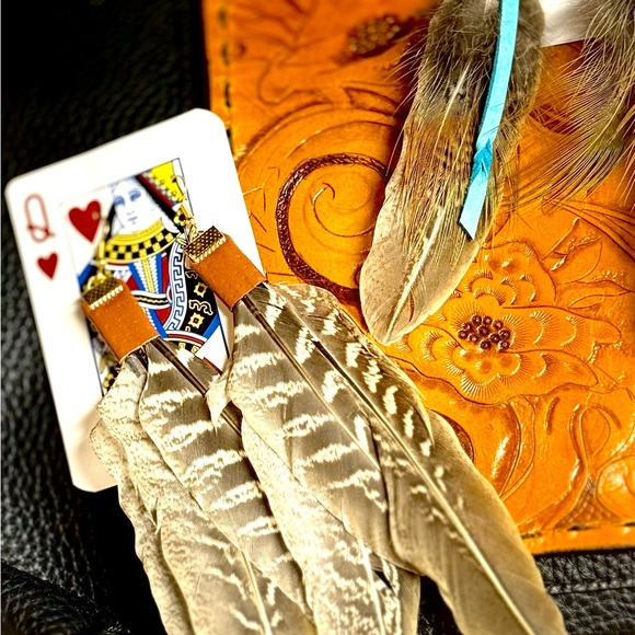 Handmade Feather Earrings – Affordable custom stocking stuffer! - Picture 7 of 9